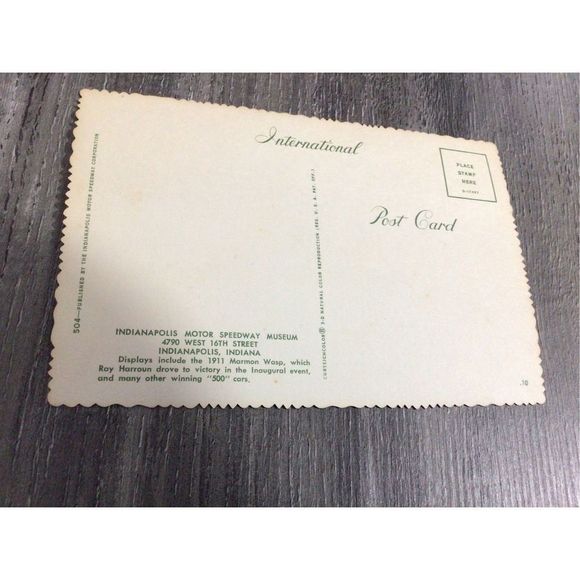 Vintage 1970’s Photo Postcard Indianapolis Motor Speedway Museum - Picture 5 of 12